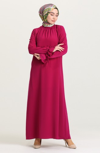 Fuchsia Hijab Dress 5631-03