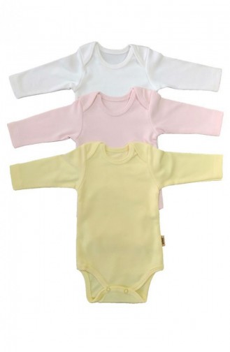 Kız Bebek Çıtçıtlı Body 3 Lü Takım 1615