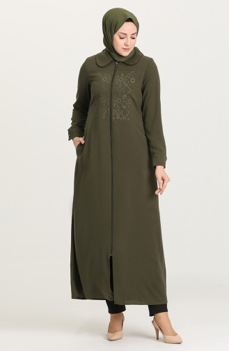 Khaki Abayas 8051-02