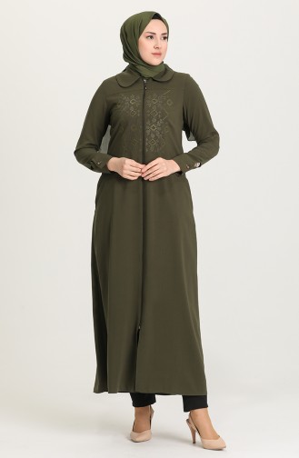 Khaki Abaya 8051-02