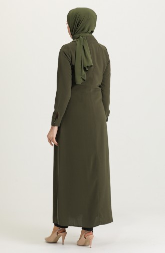 Khaki Abaya 8051-02