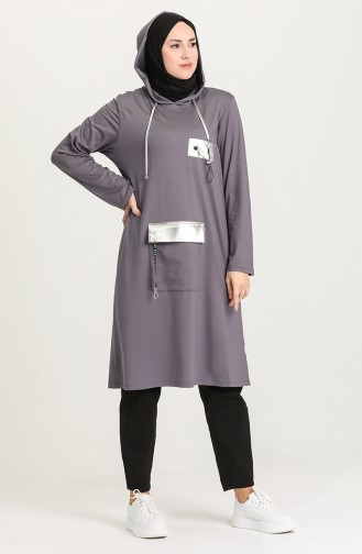 Kapüşonlu Tunik 4872-02 Antrasit