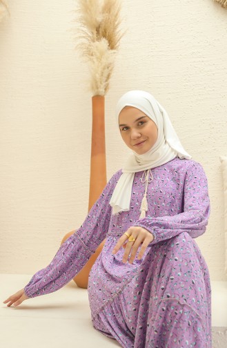 Lila Hijab Kleider 21Y8244-02