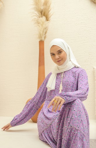 Lilac İslamitische Jurk 21Y8244-02