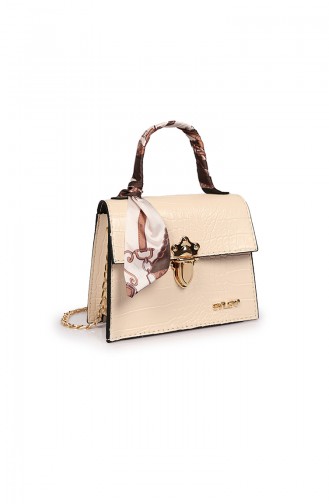 Beige Schultertasche 02-13