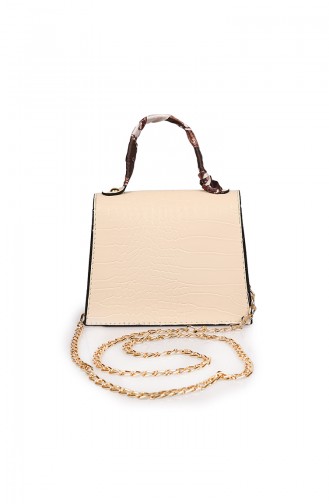 Beige Schultertasche 02-13