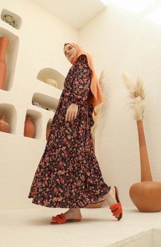 Black Hijab Dress 5320-03