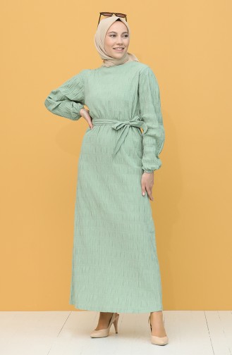 Sea Green Hijab Dress 5361-01