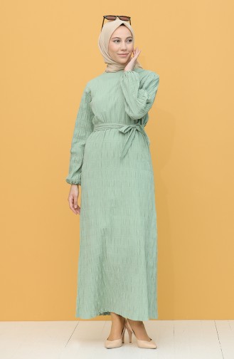 Sea Green Hijab Dress 5361-01