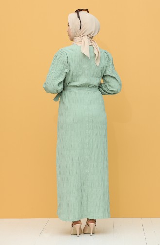 Sea Green Hijab Dress 5361-01