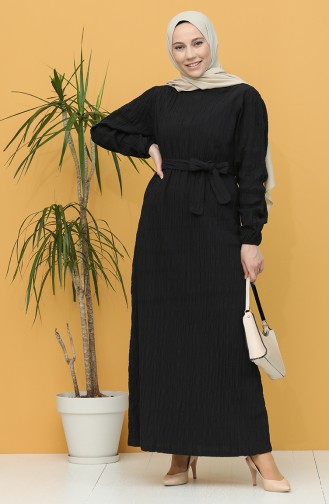 Black Hijab Dress 5361-03