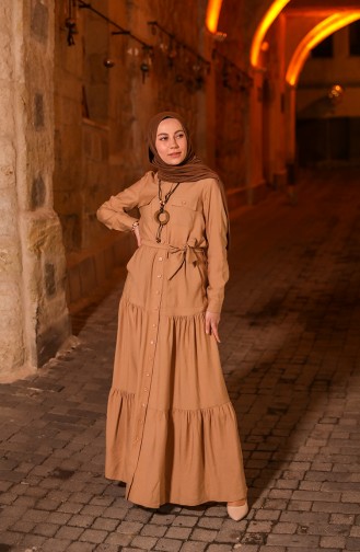 Robe Hijab Camel 8301-09