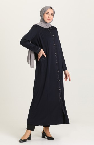 Navy Blue Abaya 0792-04