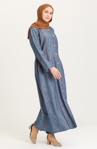 Denim Blue Abaya 0870-02