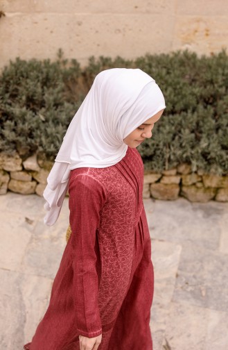 Robe Hijab Rose Pâle 92210-03