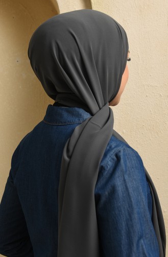 Düz Şifon Şal 13176-25 Füme
