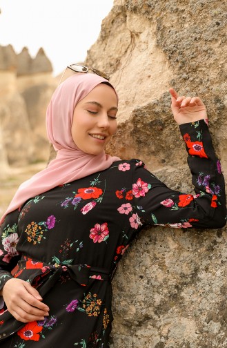 Schwarz Hijab Kleider 20Y3034303G-01
