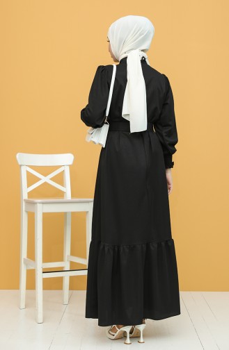 Schwarz Hijab Kleider 1418-02