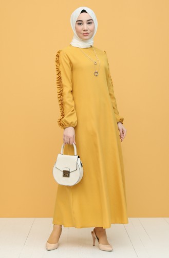 Tan Hijab Dress 7064-05