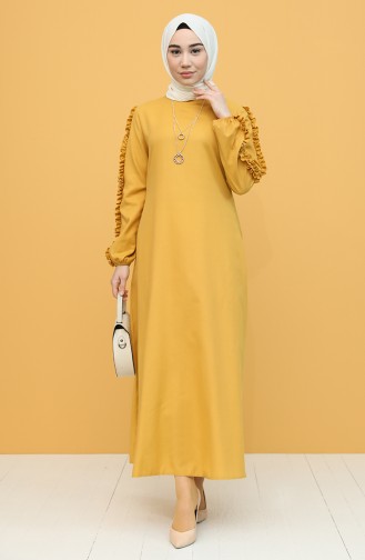 Tan Hijab Dress 7064-05