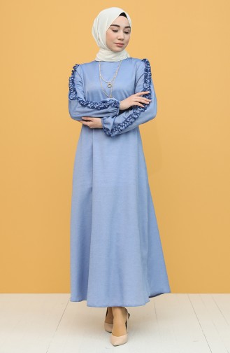فستان أزرق داكن 7064-08