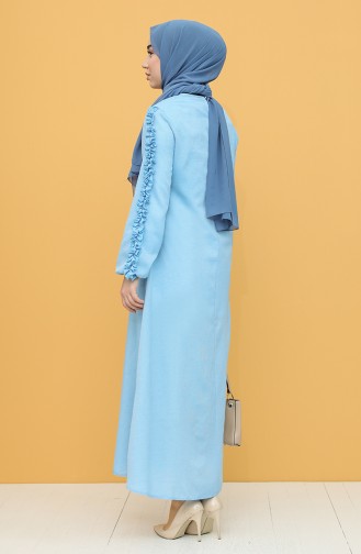 Robe Hijab Bleu clair 7064-10