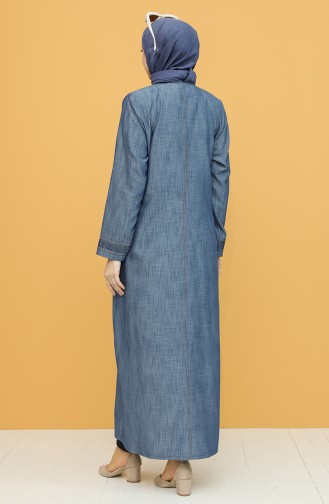 Jeansblau Abayas 0872-02