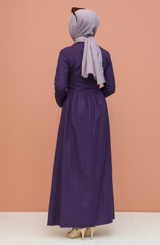 Purple Hijab Dress 7281-09