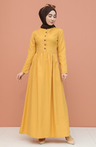 Robe Hijab Jaune 7281-12