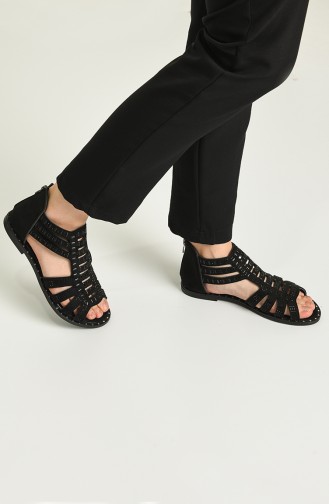 Black Summer Sandals 03-01