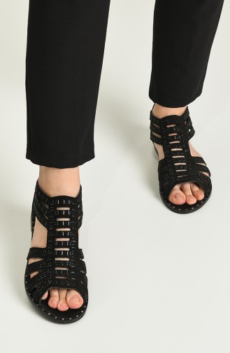 Black Summer Sandals 03-01