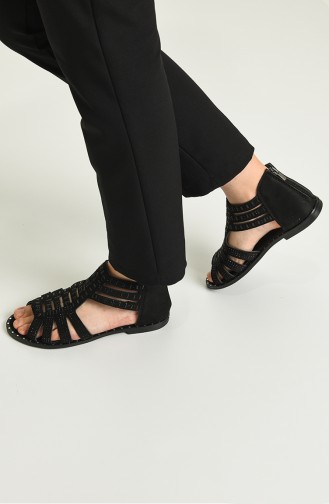 Black Summer Sandals 03-01
