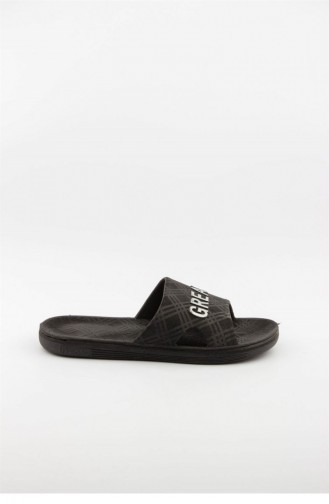 Black Summer Slippers 3692.MM SIYAH