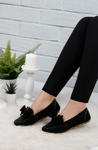 Black Woman Flat Shoe 0104-05