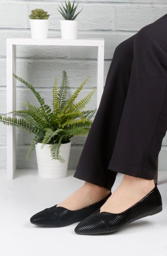 Black Woman Flat Shoe 0186-01