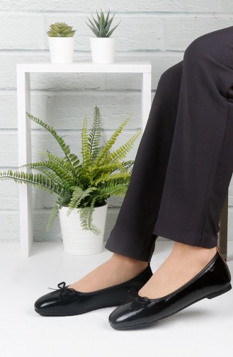 Black Woman Flat Shoe 0187-01