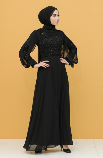 Habillé Hijab Noir 4861-05