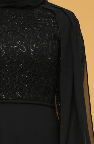 Schwarz Hijab-Abendkleider 4861-05