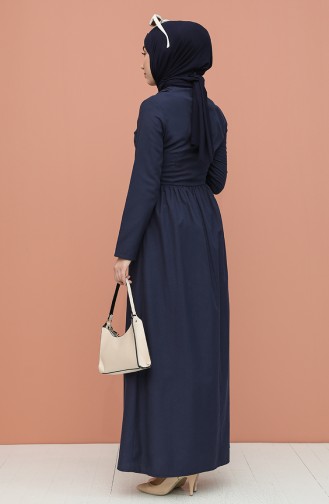Dunkelblau Hijab Kleider 7281-02