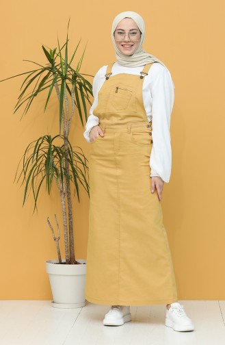 Mustard İslamitische Jurk 0485-01