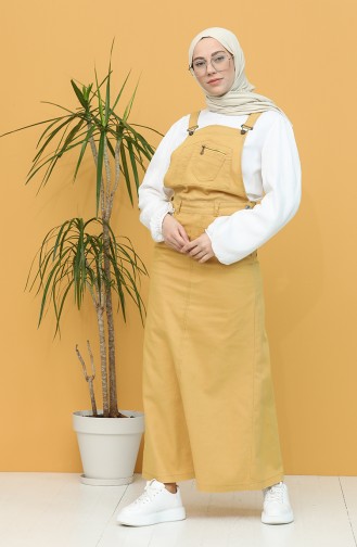 Mustard İslamitische Jurk 0485-01