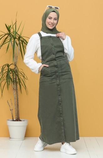 Khaki Hijab Dress 3625-02