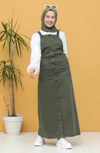 Khaki Hijab Dress 3625-02