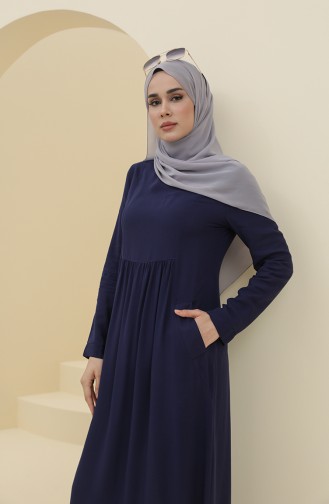 Dunkelblau Hijab Kleider 8316-06