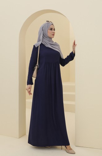 Dunkelblau Hijab Kleider 8316-06