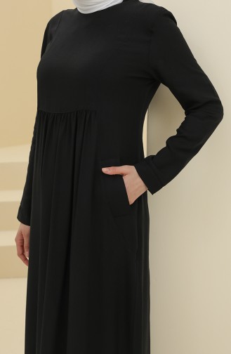 Black Hijab Dress 8316-02
