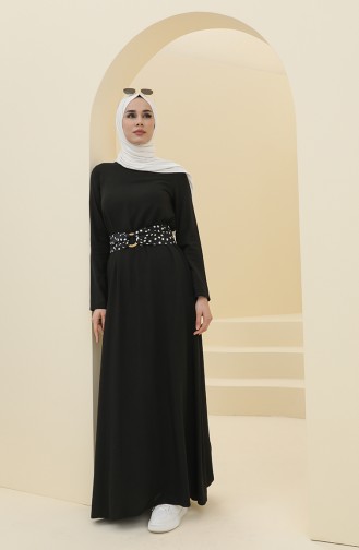 Black Hijab Dress 8325-03