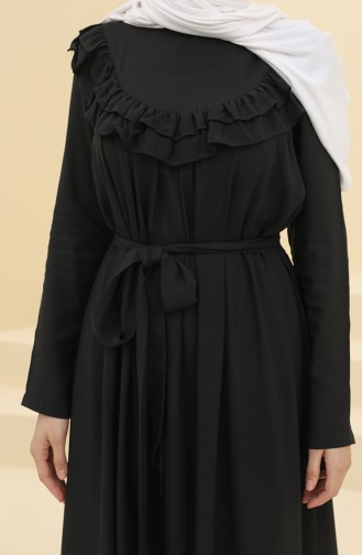 Black Hijab Dress 8318-02
