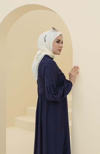 Navy Blue İslamitische Jurk 8323-04