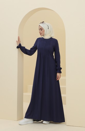 Dunkelblau Hijab Kleider 8324-03